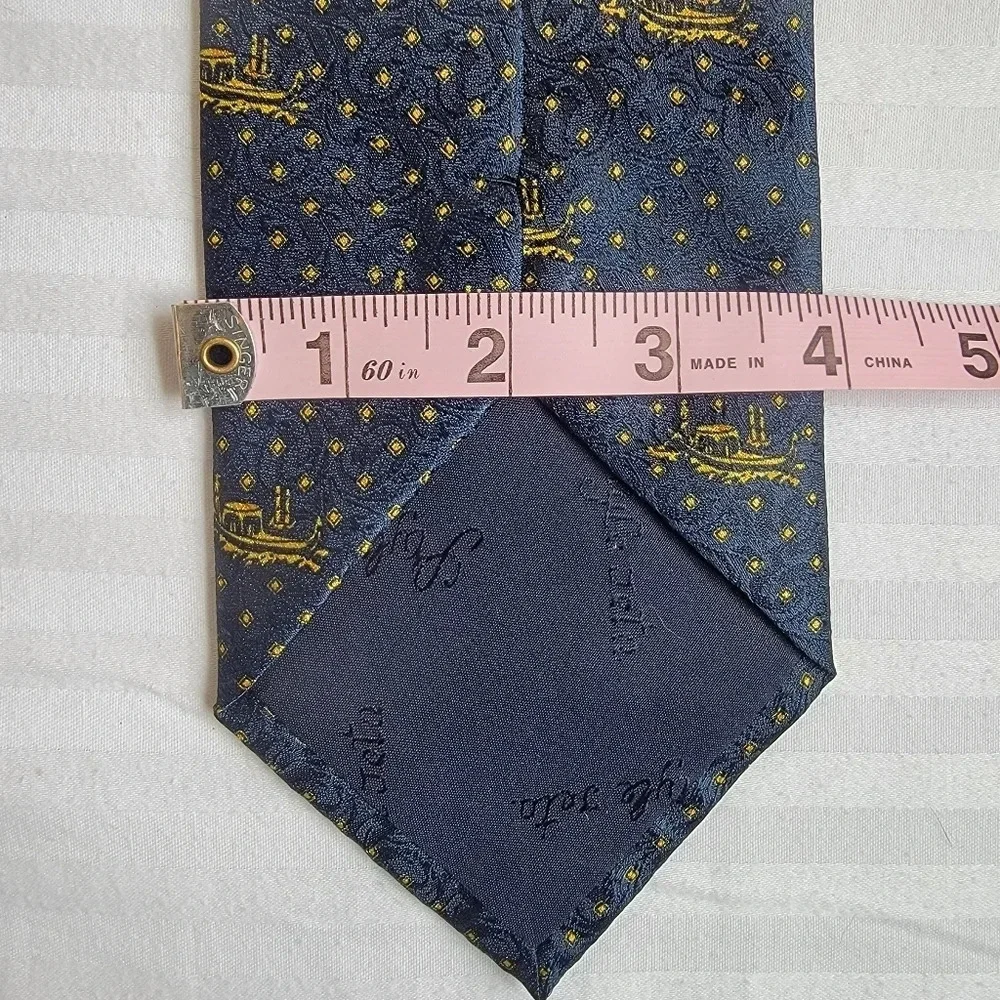 Pair Of Mens 100% Silk Ties. Red Blue Gold. Lord And Taylor. Italian Silk